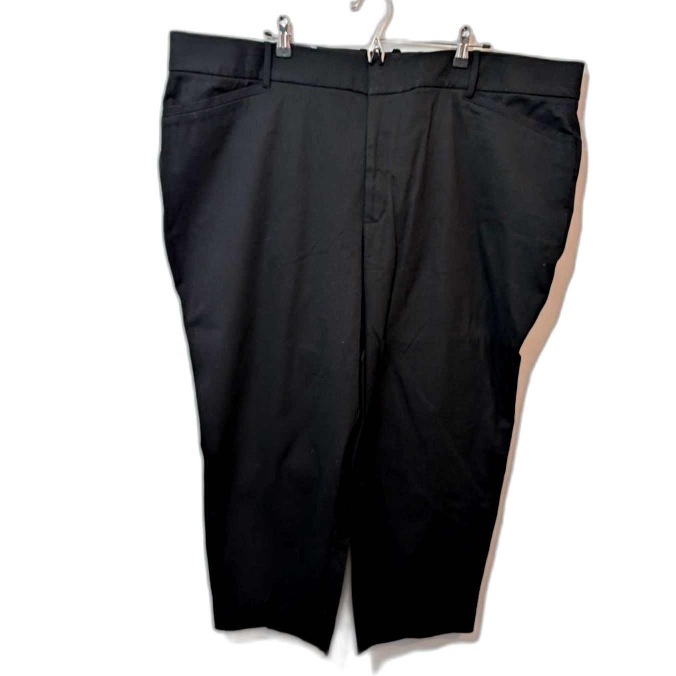 Ava & Viv Women’s High-Rise Straight Leg Trousers. Ankle Pant Black 26
